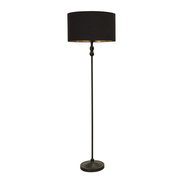 Reselva 151cm Traditional Floor Lamp 17 Stories Base Finish: Black, Shade Colour: Black on Productcaster.