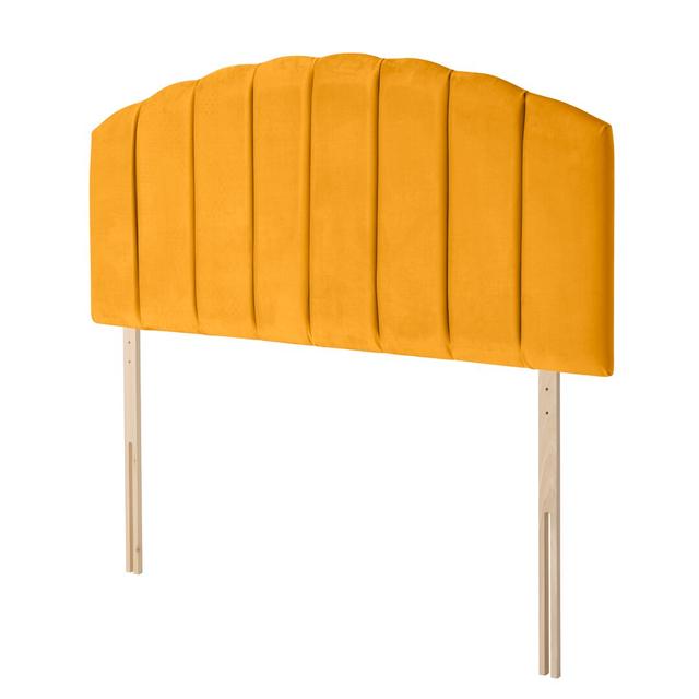 Merlin Upholstered Headboard Silentnight Colour: Ochre Velvet, Size: Double (4'6) on Productcaster.