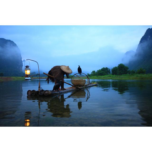 Fisherman On Li River by BIHAIBO - No Frame Art Prints on Canvas Breakwater Bay Size: 51cm H x 76cm W on Productcaster.