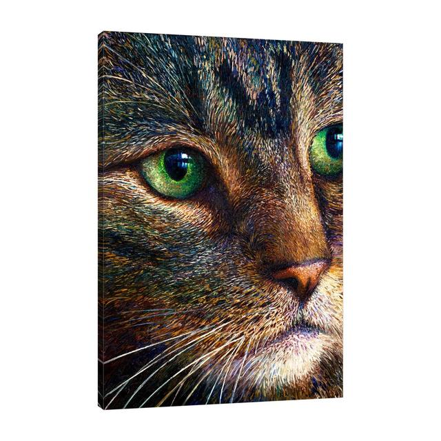 Broccoli Tabby by Iris Scott - Wrapped Canvas Painting Latitude Run Size: 107 cm H x 71 cm W on Productcaster.