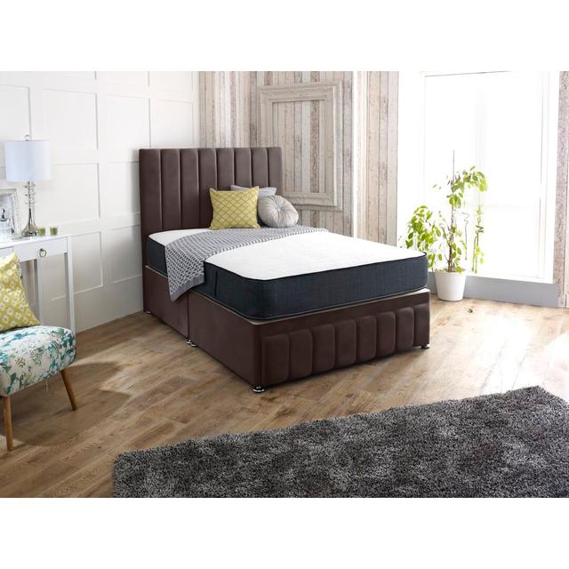 Divan Bed Set Fairmont Park Storage Type: No Drawers, Size: Small Double (4'), Colour: Brown on Productcaster.