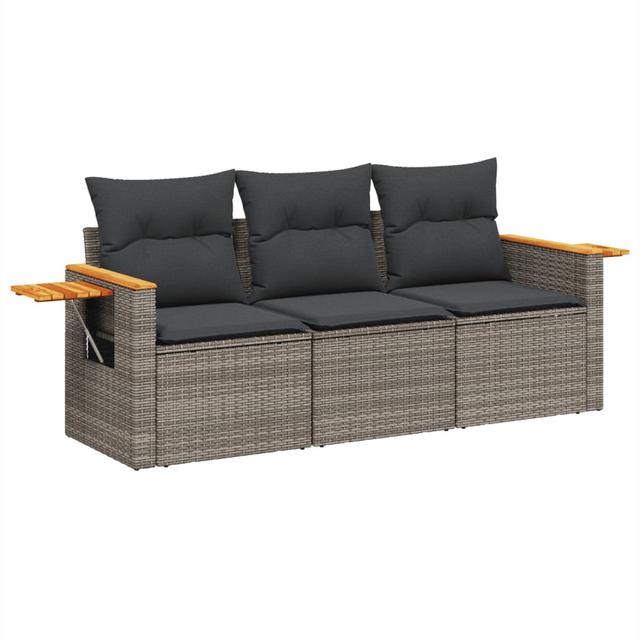 Gartensofa Nikhaule 55 cm 17 Stories Farbe des Kissens: Dunkelgrau, Rahmenfarbe: Grau/Braun/Blau on Productcaster.