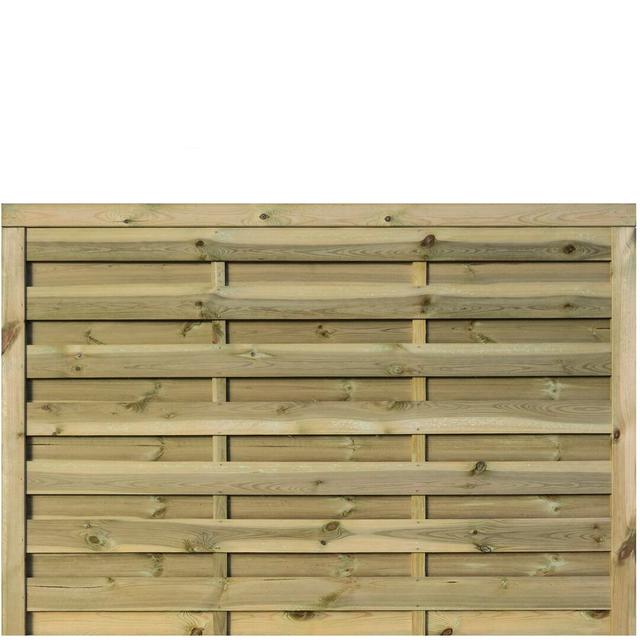 Natural Wood Fence Panels (Set of 3) Rowlinson Size: 120cm H x 180cm W x 4cm D on Productcaster.