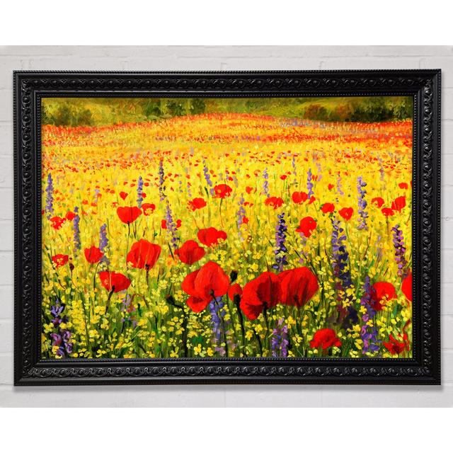 Poppy And Larkspur Magic - Single Picture Frame Art Prints Rosalind Wheeler Size: 59.7cm H x 84.1cm W on Productcaster.