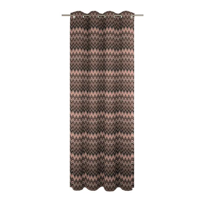 Kurtus Room Darkening Curtain Ebern Designs Curtain Colour: Brown/Black/Grey, Size: 132cm Width x 175cm Drop on Productcaster.