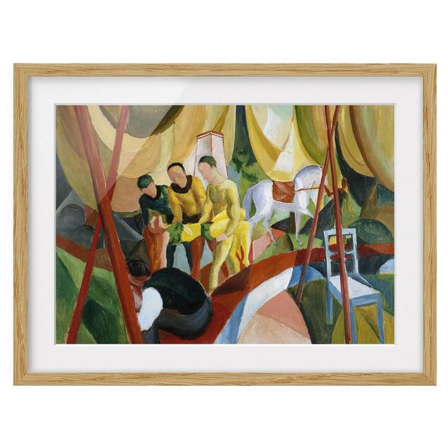 'Circus' by August Macke - Picture Frame Art Print on Paper East Urban Home Frame Option: Natural Oak Wood, Size: 40 cm H x 55 cm B on Productcaster.