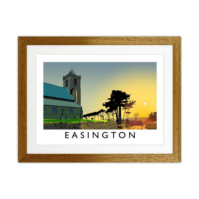 Easington by Richard O'Neill - Graphic Art Corrigan Studio Format: Brown Framed, Size: 33.5cm H x 43.5cm W x 3cm D on Productcaster.