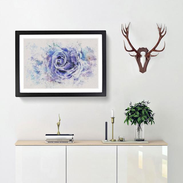 Lilac Rose in - Picture Frame Painting Print East Urban Home Frame Option: Black Framed, Size: 62cm H x 87cm W x 2cm D on Productcaster.