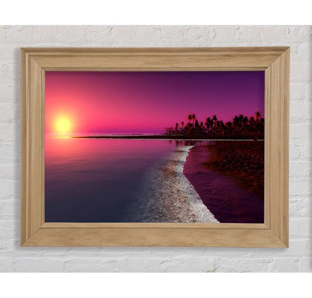 Twilight Sunset Framed Print Wall Art House of Hampton Size: 21cm H x 29.7cm W x 8cm D, Format: Natural Framed Paper on Productcaster.