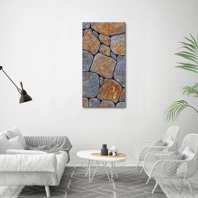 Danville Stones Background - Leinwanddrucke im Wrapped Canvas Williston Forge on Productcaster.