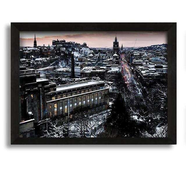 Evening in Edinburgh - Picture Frame Photograph on Canvas Brayden Studio on Productcaster.