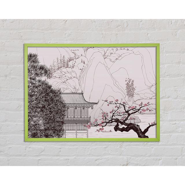 Bottone Home Of The Chinese Cherry Blossom - Single Picture Frame Art Prints Ophelia & Co. Size: 21cm H x 29.7cm W x 2cm D on Productcaster.