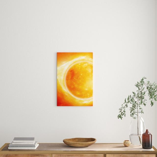 Leinwandbild Sonne Feuerball, Fotodruck Pixxprint Größe: 100 cm H x 70 cm B on Productcaster.