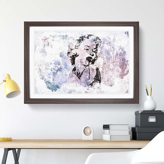 Marilyn Monroe Graffiti in Abstract - Picture Frame Graphic Art Print on MDF East Urban Home Frame Option: Walnut, Size: 40cm H x 60cm W x 2cm D on Productcaster.