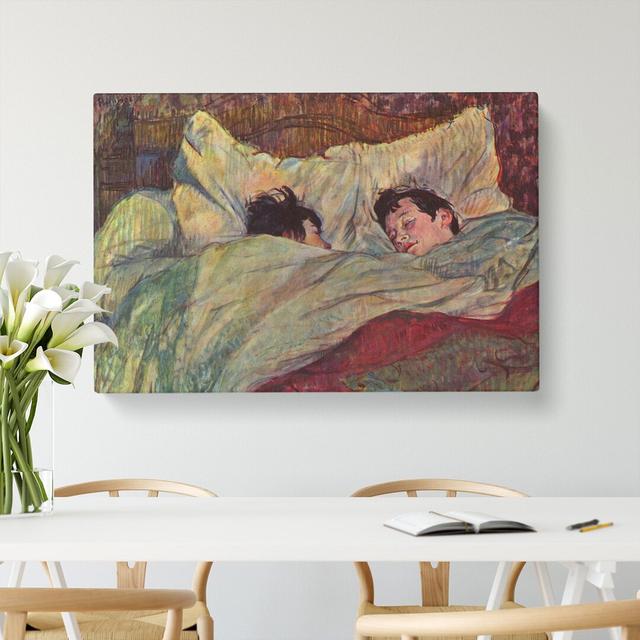 In Bed by Henri De Toulouse-Lautrec - Wrapped Canvas Painting East Urban Home Size: 50cm H x 76cm W x 3cm D on Productcaster.