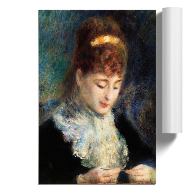 Woman Crocheting by Pierre-Auguste Renoir - Unframed Painting East Urban Home Size: 42cm H x 30cm W x 0.1cm D on Productcaster.