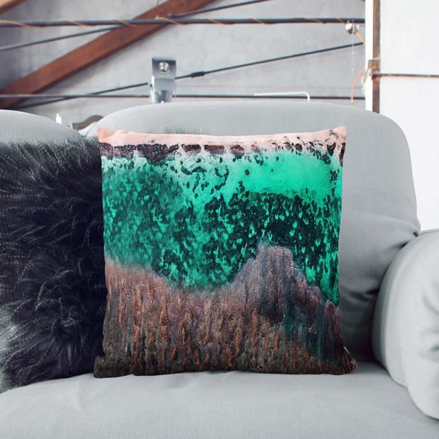 Abstract Square Throw Cushion East Urban Home Backing Colour: Black, Size: 40 x 40 cm on Productcaster.