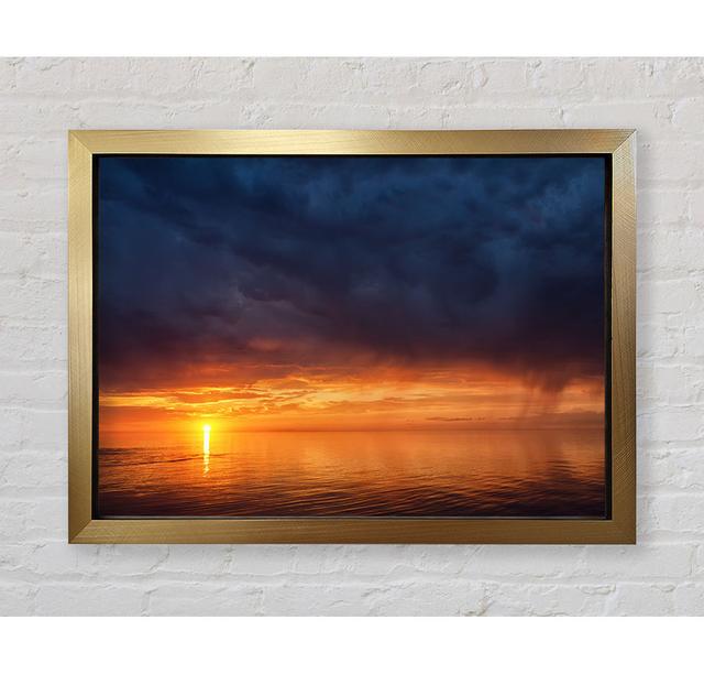 Storms Arriving Over The Sunset Framed Print Bright Star Size: 100cm H x 141.4cm W on Productcaster.