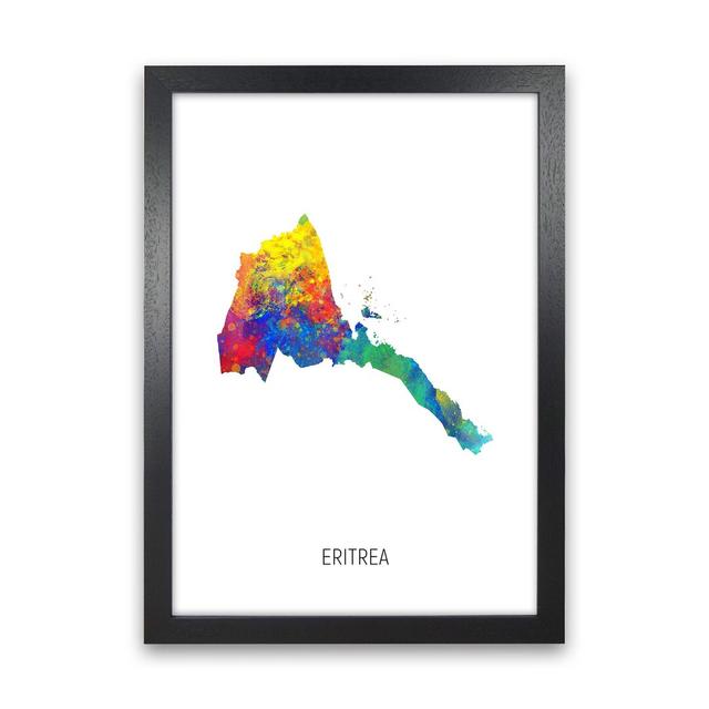 Ecuador Watercolour Map by Michael Tompsett - Graphic Art Print Latitude Run Format: Black Framed, Size: 88cm H x 64cm W x 3cm D on Productcaster.