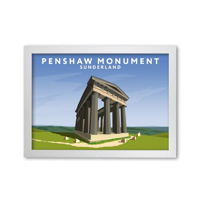 Penshaw Monument Sunderland by Richard O'Neill - Picture Frame Graphic Art Print on Paper 17 Stories Size: 21 cm H x 29.7 cm W, Frame Options: White on Productcaster.