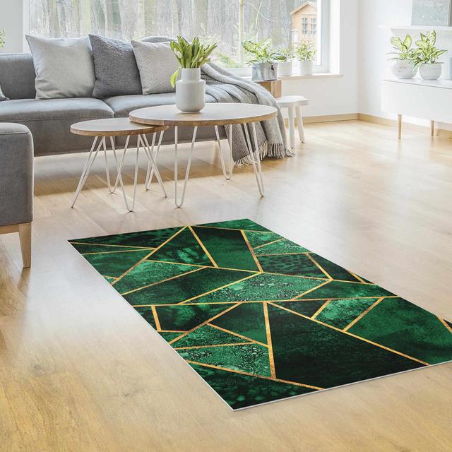 Craman Power Loomed Green Rug Canora Grey Rug Size: Rectangle 130 x 260cm on Productcaster.