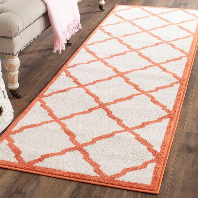 Sloane Beige/Orange Area Rug 17 Stories Rug Size: Runner 62 x 240cm on Productcaster.