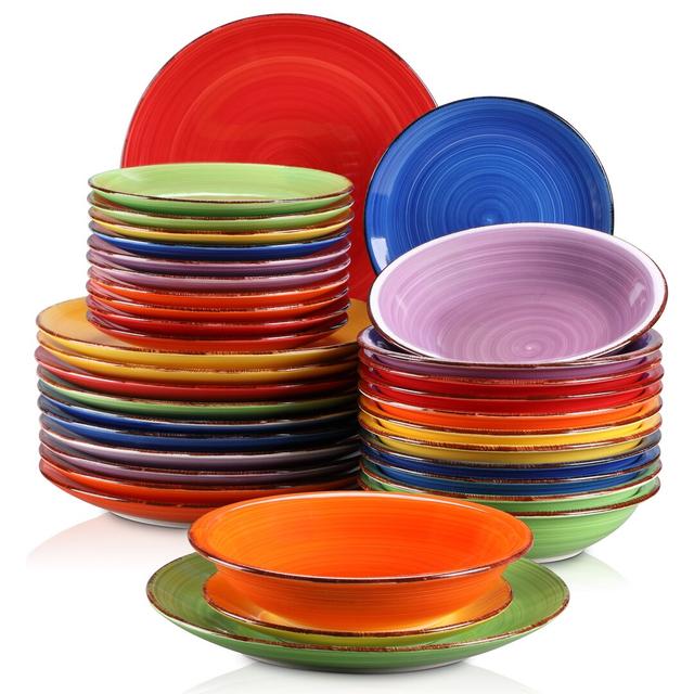 Sylvain 36 Piece Dinnerware Set, Service for 12 Vancasso Colour: Assorted Colours on Productcaster.