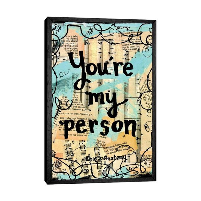 You're My Person Grey's Anatomy Quote Happy Larry Format: Black Framed, Size: 66.04cm H x 45.72cm W x 3.81cm D on Productcaster.