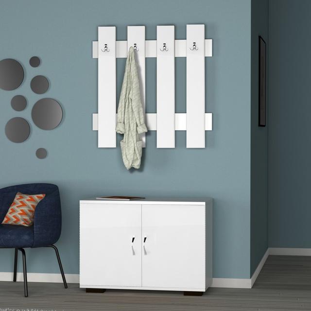 Fulya Hallway Unit Symple Stuff Colour: White on Productcaster.