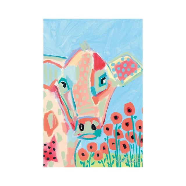 Willa With Poppies by - Wrapped Canvas Painting Brambly Cottage Size: 101.6cm H x 66.04cm W x 1.91cm D on Productcaster.