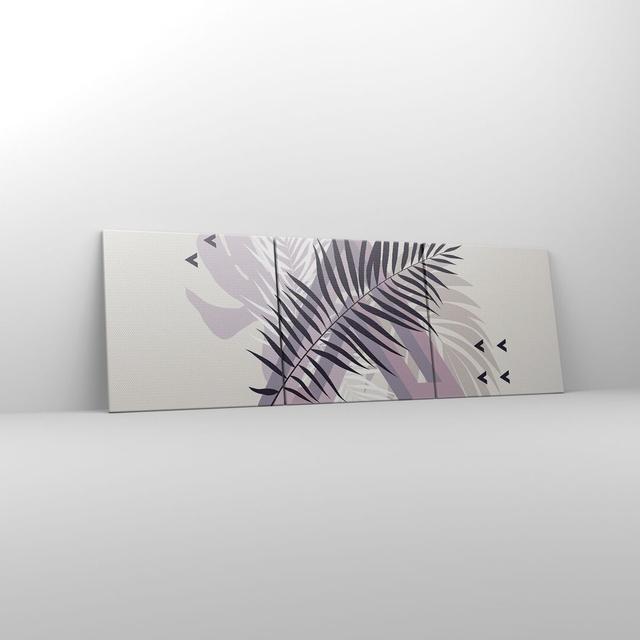 Leaf Crayon - 3 Piece Wrapped Canvas Panoramic Graphic Art Bay Isle Home Size: 50cm H x 150cm W x 1.8cm D on Productcaster.