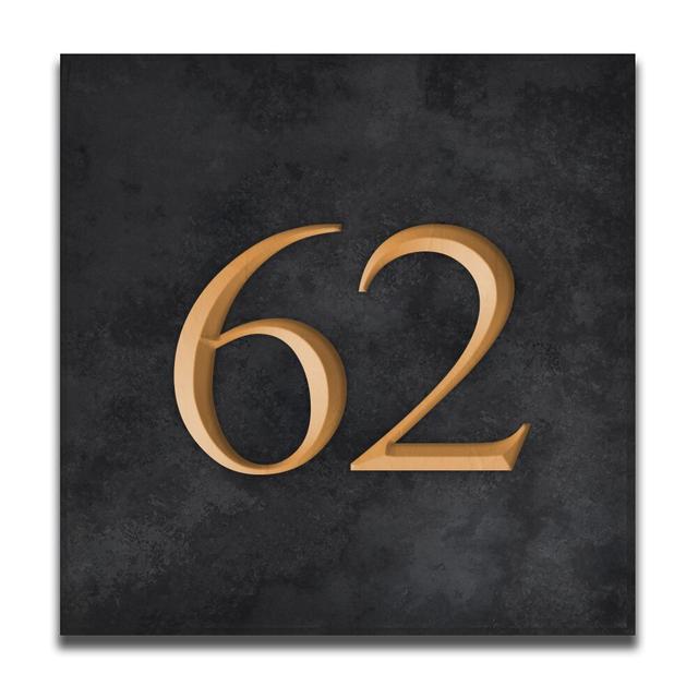 Velia 17.78cm H Slate House Number Williston Forge Number: 62, Colour: Gold on Productcaster.