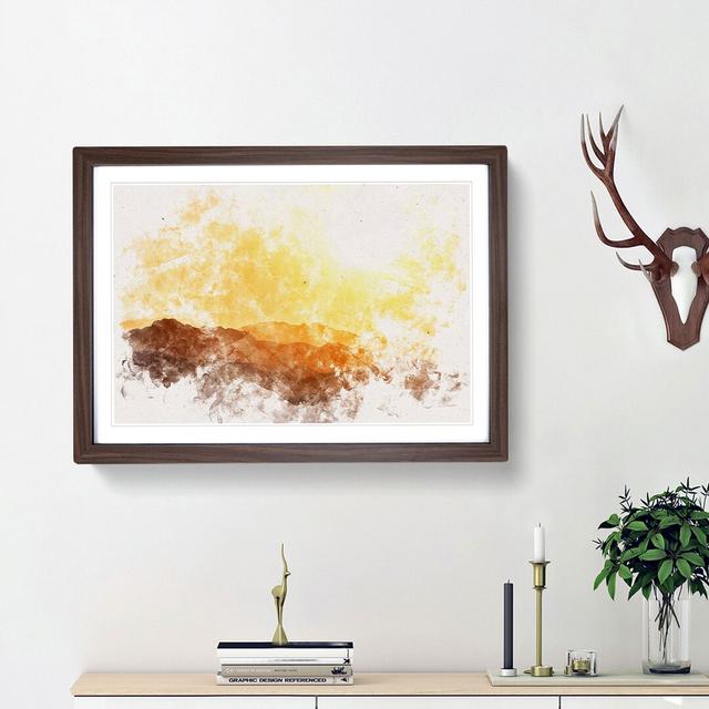 Mountain Layers - Picture Frame Graphic Art Print East Urban Home Frame Option: Walnut Framed, Size: 33cm H x 45cm W x 2cm D on Productcaster.