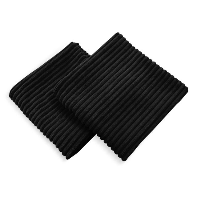 Avah Scatter Cushion Cover (Set of 2) Hashtag Home Size: 51cm H x 51cm W x 1cm D, Colour: Dark Black on Productcaster.