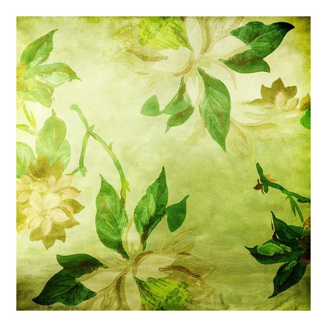 Green Blossoms Semi-Gloss Mural East Urban Home Size: 2.4m x 240cm, Materialqualität: Premium (150g/m²) on Productcaster.