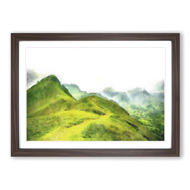 Mountains of the Lake District - Picture Frame Graphic Art Print on MDF East Urban Home Size: 62cm H x 87cm W x 2cm D, Frame Option: Walnut Framed on Productcaster.