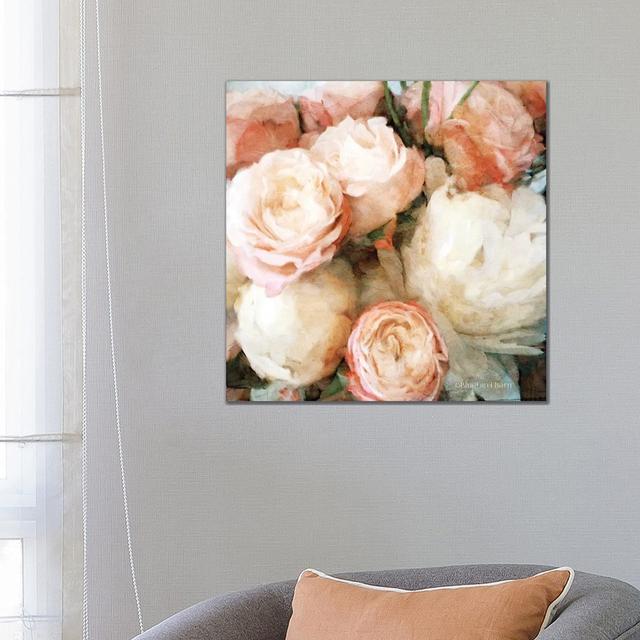 English Rose Garden by Bluebird Barn - Wrapped Canvas Print Rosalind Wheeler Size: 66.04cm H x 66.04cm W x 1.91cm D on Productcaster.