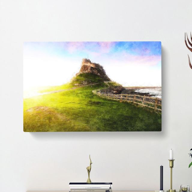 Holy Island Lindisfarne - Wrapped Canvas Painting Print East Urban Home Size: 40cm H x 60cm W x 3cm D on Productcaster.