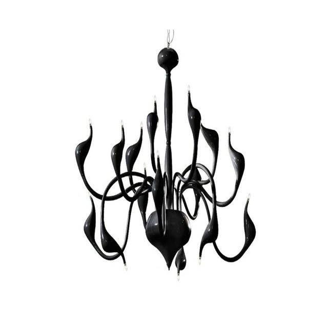 Snake 15-Light Unique Chandelier Azzardo Fixture Finish: Black on Productcaster.