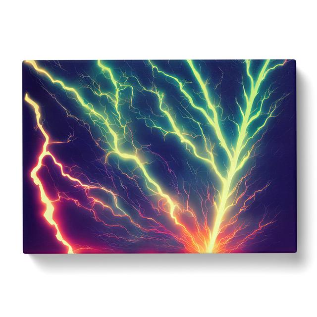 Electrifying Lightning Bolts Vol.2 - Wrapped Canvas Graphic Art Metro Lane Size: 35cm H x 50cm W x 3cm D on Productcaster.