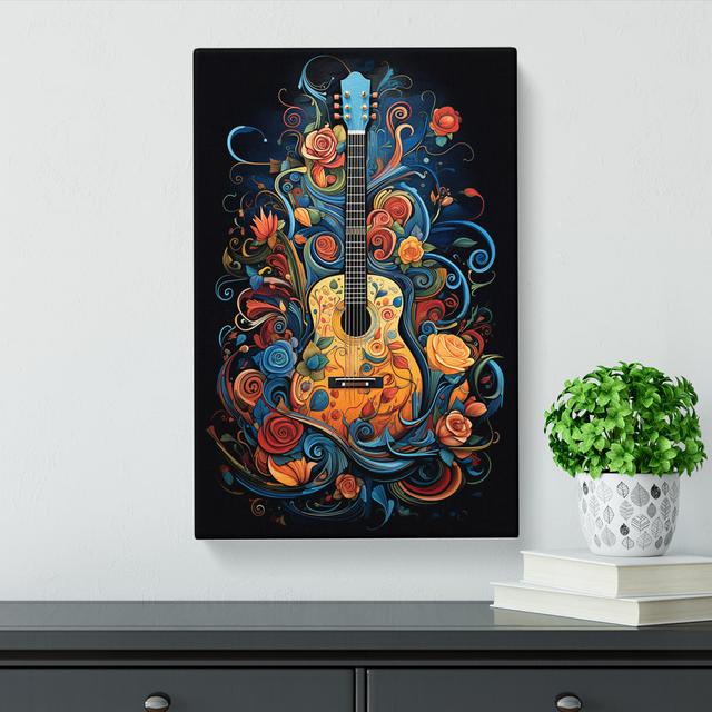 Guitar Symbolism - No Frame Art Prints Marlow Home Co. Size: 60cm H x 40cm W x 3cm D on Productcaster.