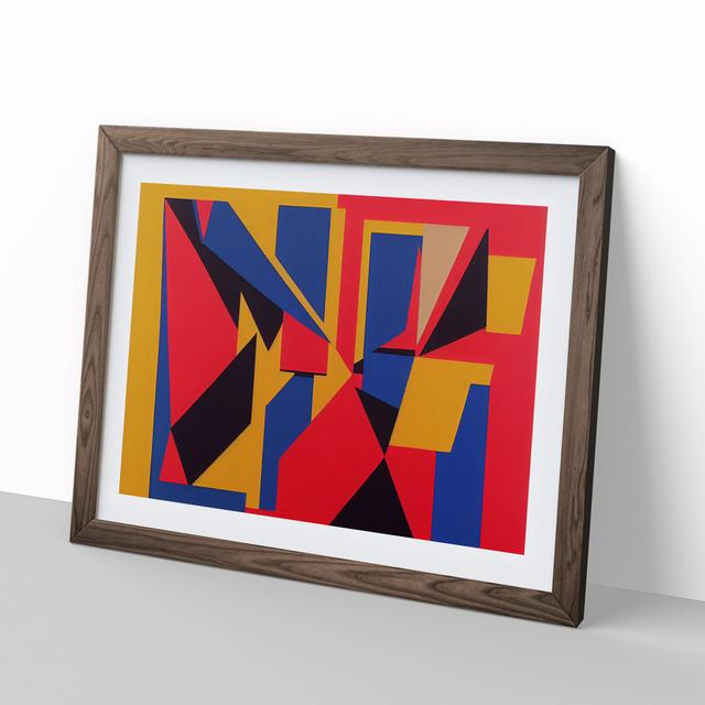 Suprematism Art Abstract Vol.6 - Picture Frame Graphic Art Metro Lane Size: 46cm H x 64cm W x 2cm D, Frame Colour: Walnut on Productcaster.