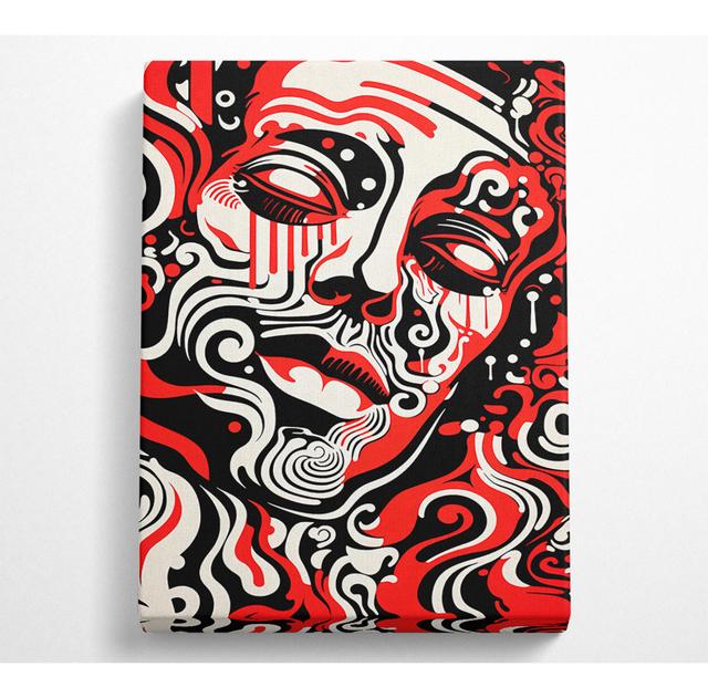 Graffiti Face Line Man Canvas Art Print Metro Lane Size: 35.6cm H x 50.8cm W on Productcaster.