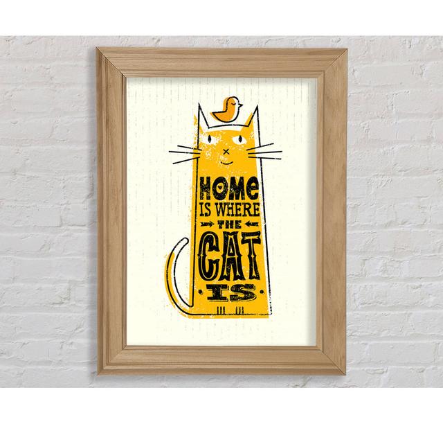 Home Is Where The Cat Is 2 - Einzelne Bilderrahmen Kunstdrucke Bright Star Größe: 42 cm H x 29,7 cm B x 8 cm T on Productcaster.