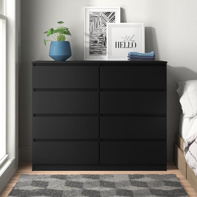 Braunstein 8 Drawer Chest Of Drawers Zipcode Design Colour: Black on Productcaster.