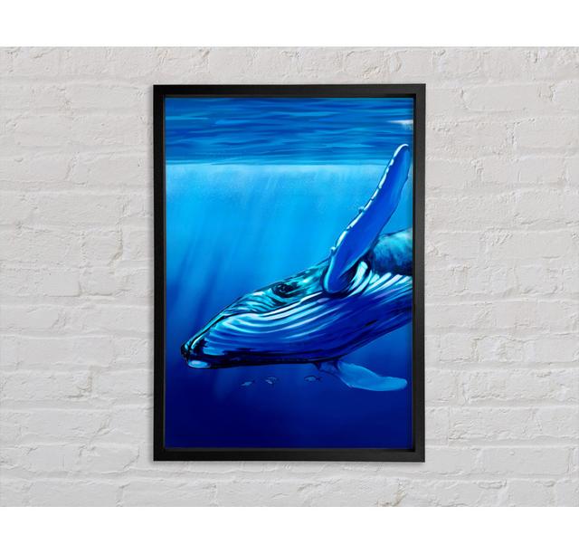 Whale Blues - Single Picture Frame Art Prints on Canvas Bright Star Size: 141.4cm H x 100cm W x 3.3cm D on Productcaster.