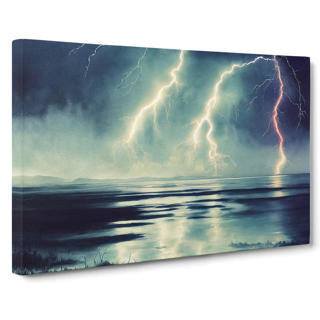 Exhilarating Lightning Storm House of Hampton Size: 50cm H x 76cm W x 3cm D on Productcaster.