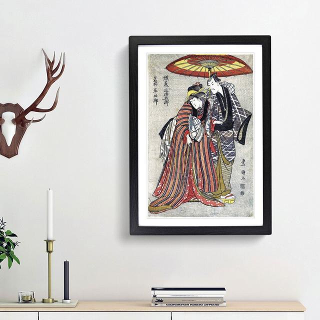 Mitsogoro & Hanshiro by Utagawa Toyokuni - Picture Frame Painting Print East Urban Home Size: 65cm H x 48cm W x 2cm D, Frame Option: Black Framed on Productcaster.