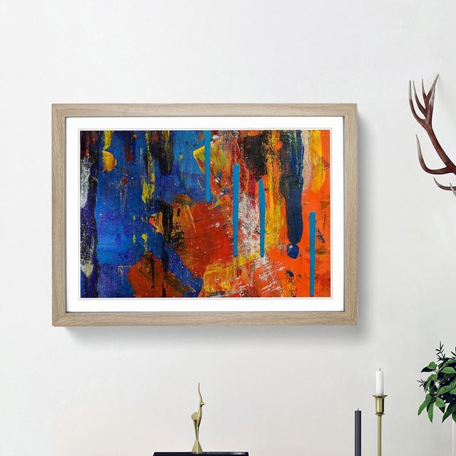 Abstract Art Painting Vol.358 by S.Johnson - Picture Frame Painting Print East Urban Home Frame Option: Oak Framed, Size: 62cm H x 87cm W x 2cm D on Productcaster.