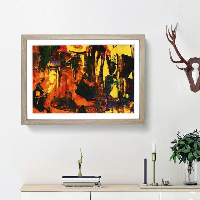 Abstract Art Painting Vol.203 by S.Johnson - Picture Frame Painting Print East Urban Home Frame Option: Oak Framed, Size: 36cm H x 48cm W x 2cm D on Productcaster.